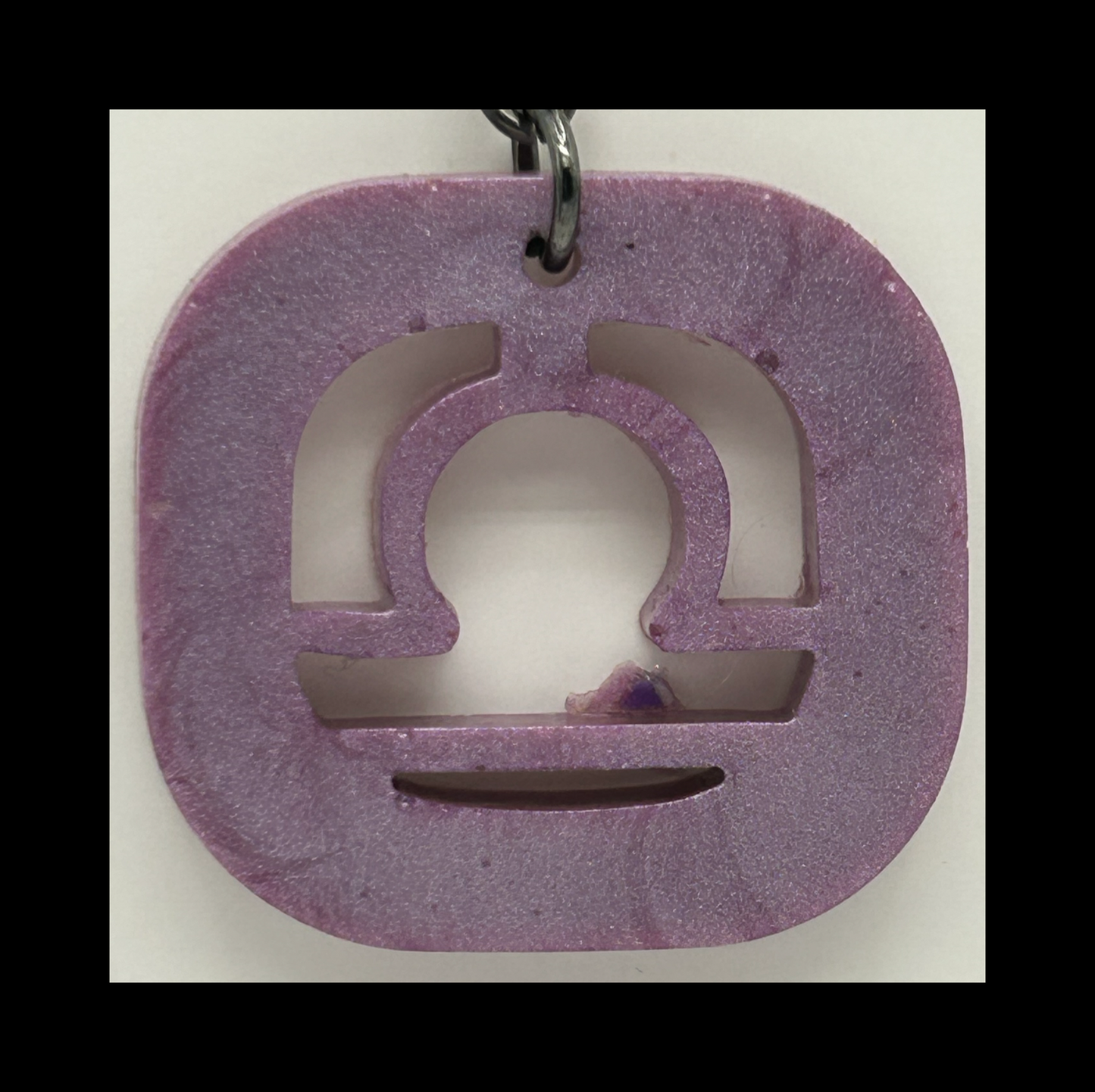 Light plum resin zodiac Keychains