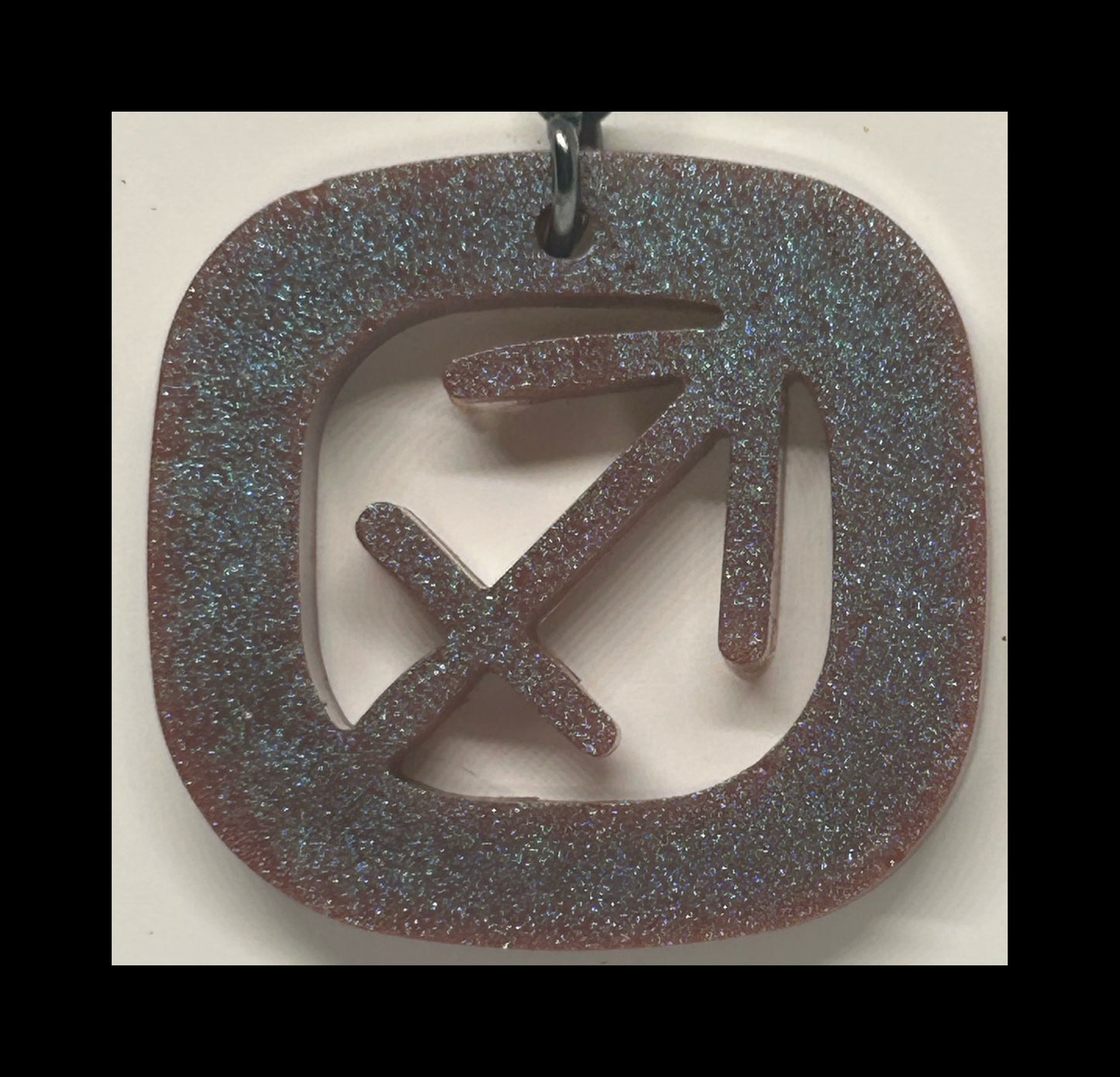 Oxblood resin zodiac Keychains