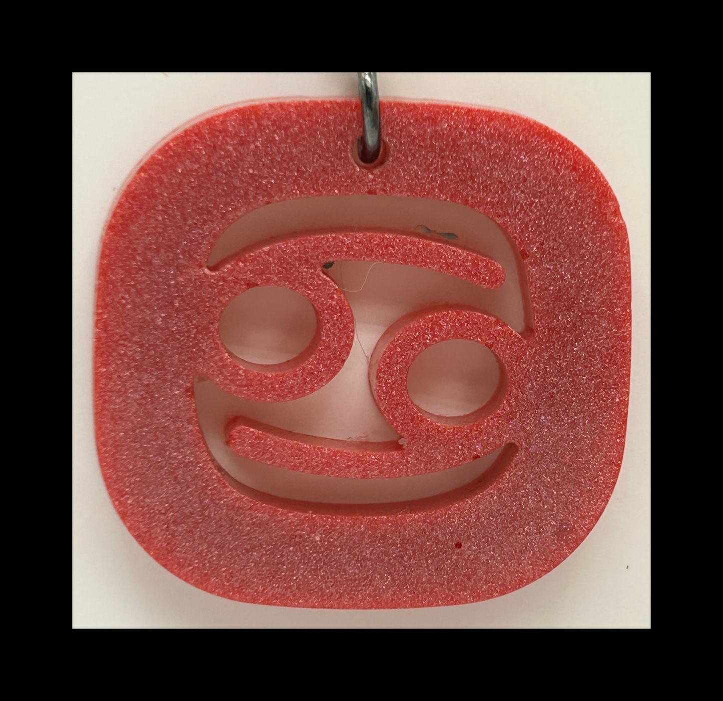 Red cherry resin zodiac keychains