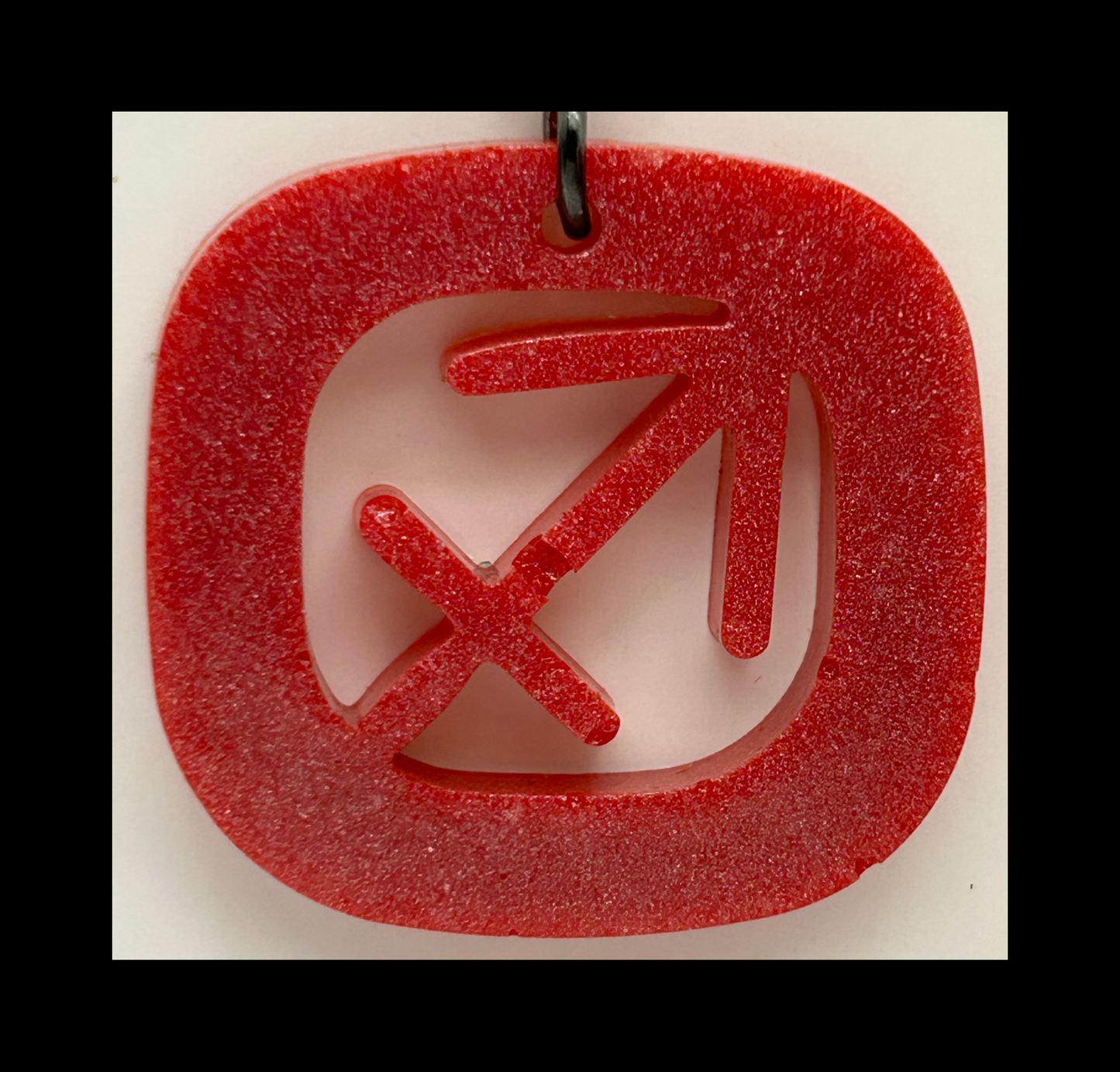 Red cherry resin zodiac keychains