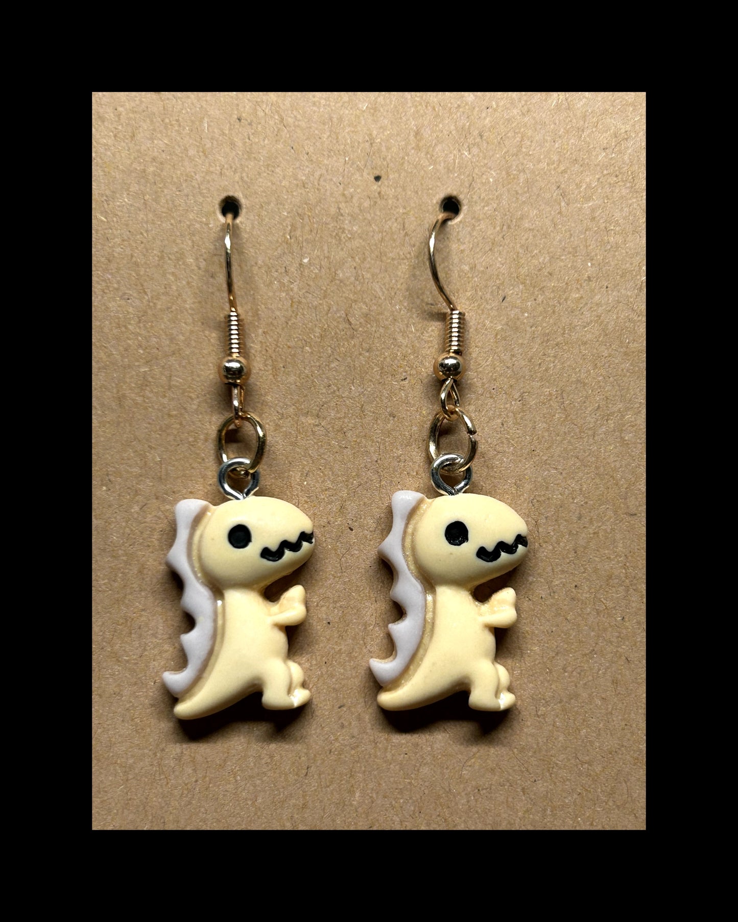 Dino dangle earrings