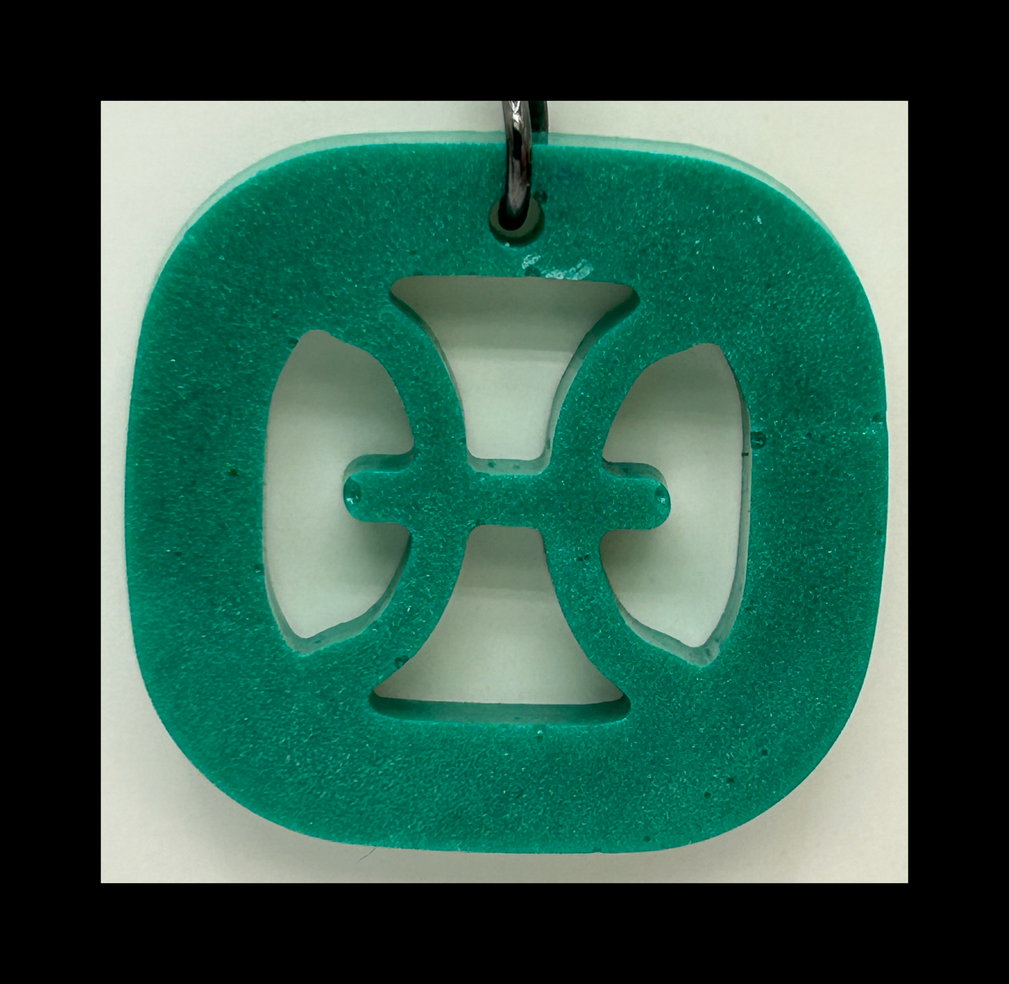 Aquamarine resin zodiac Keychains