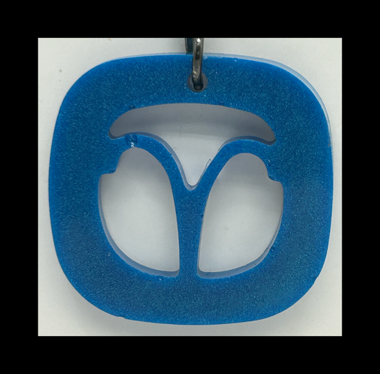 Calm see resin zodiac keychains
