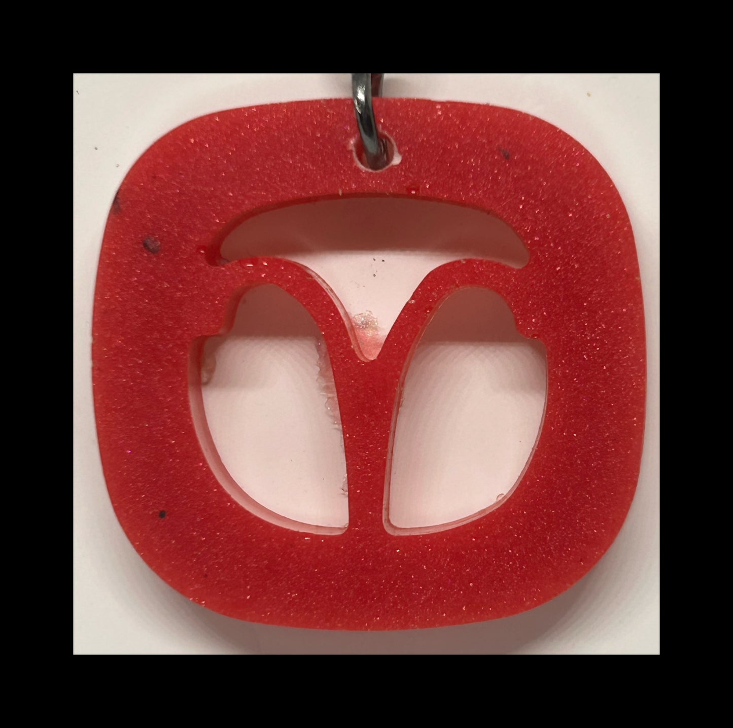 Amaranth resin zodiac keychains