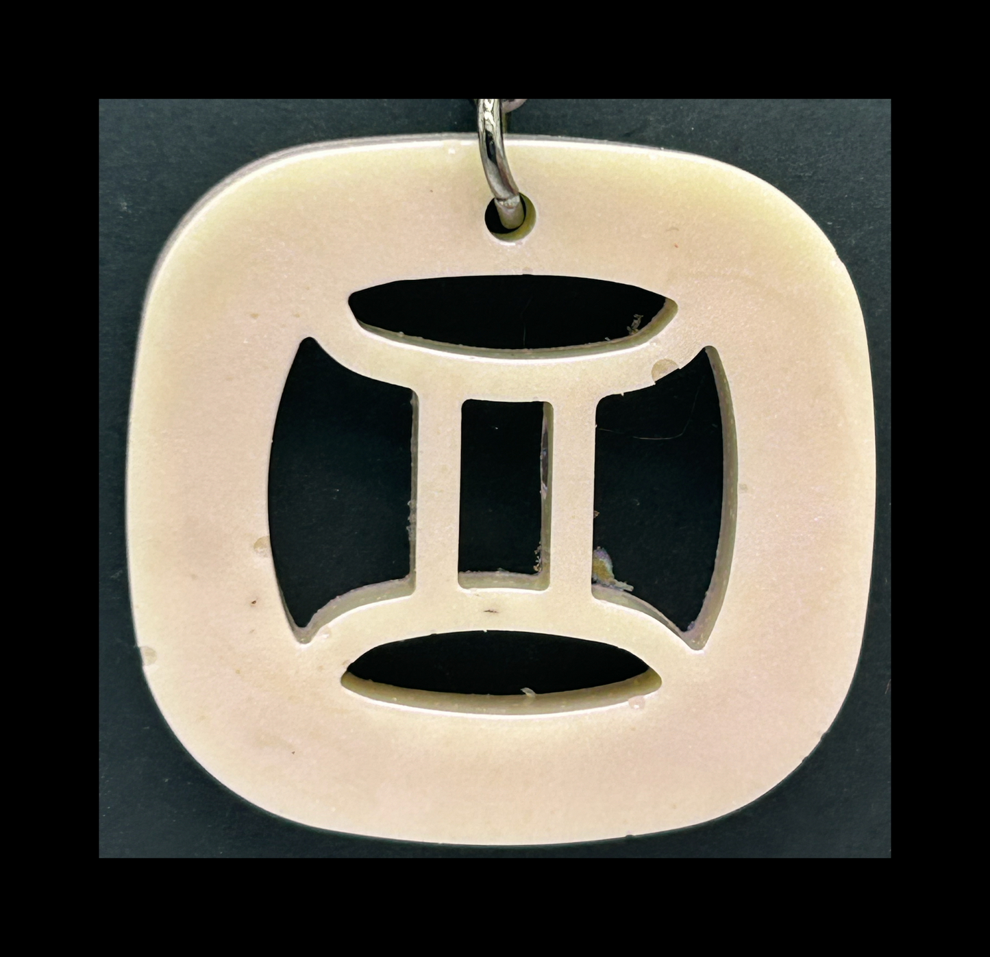 Ghost black resin zodiac keychains