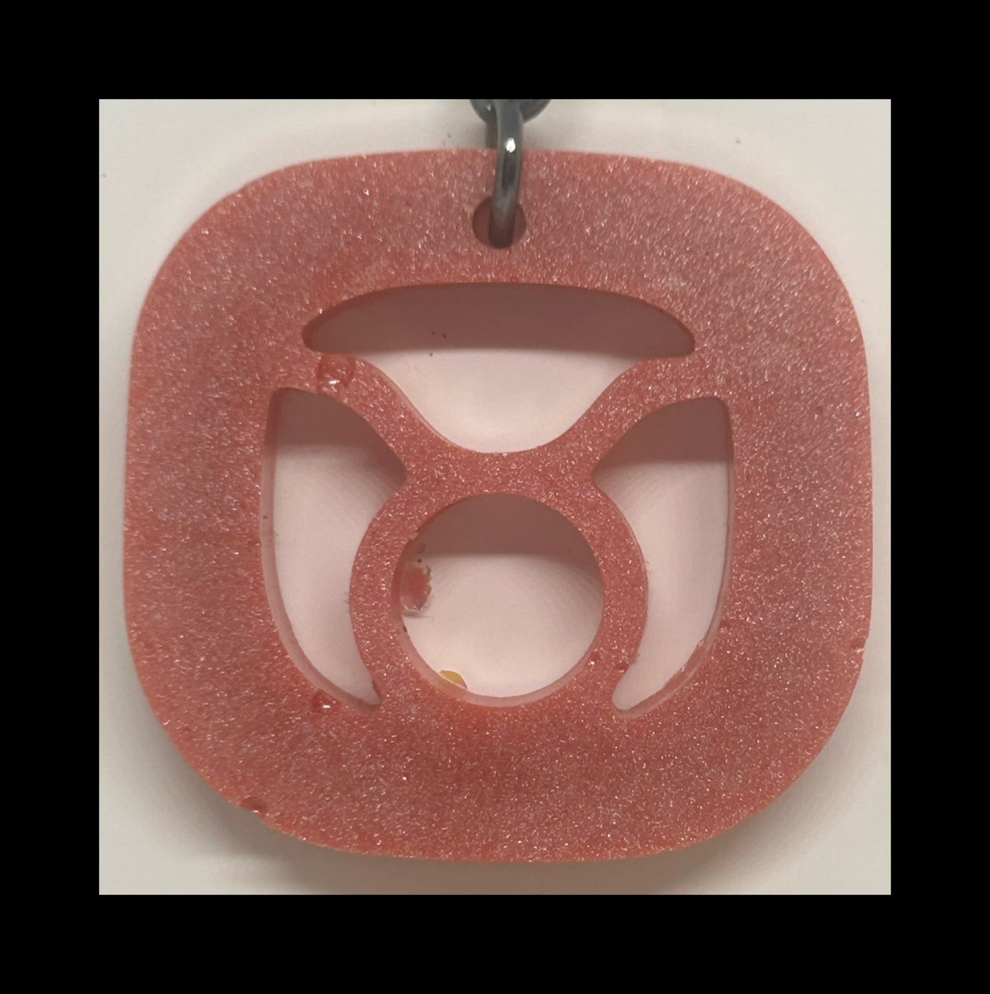 Apricot resin zodiac Keychains