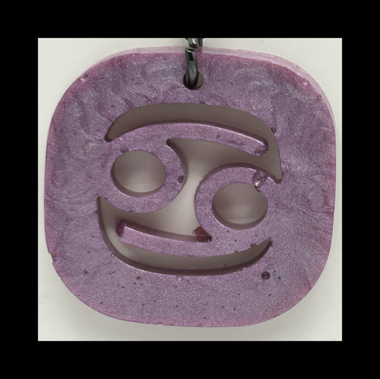 Light plum resin zodiac Keychains