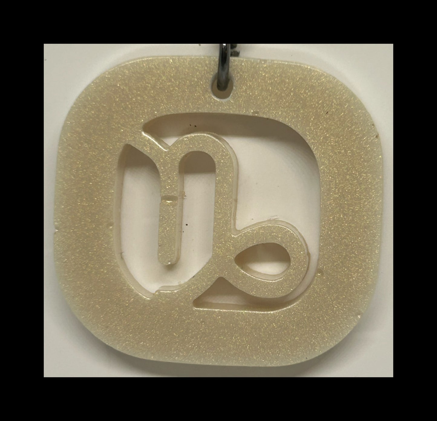 Ghost silver resin zodiac Keychains