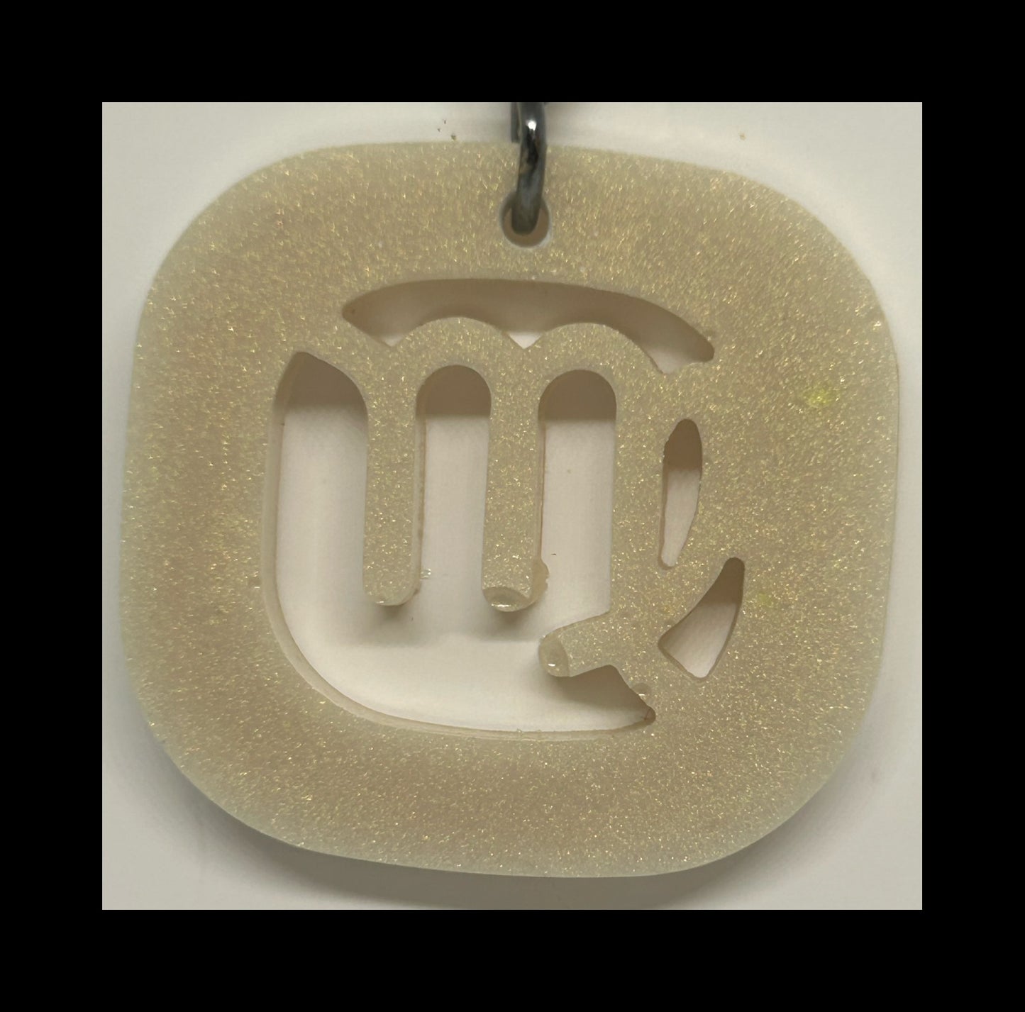 Ghost silver resin zodiac Keychains