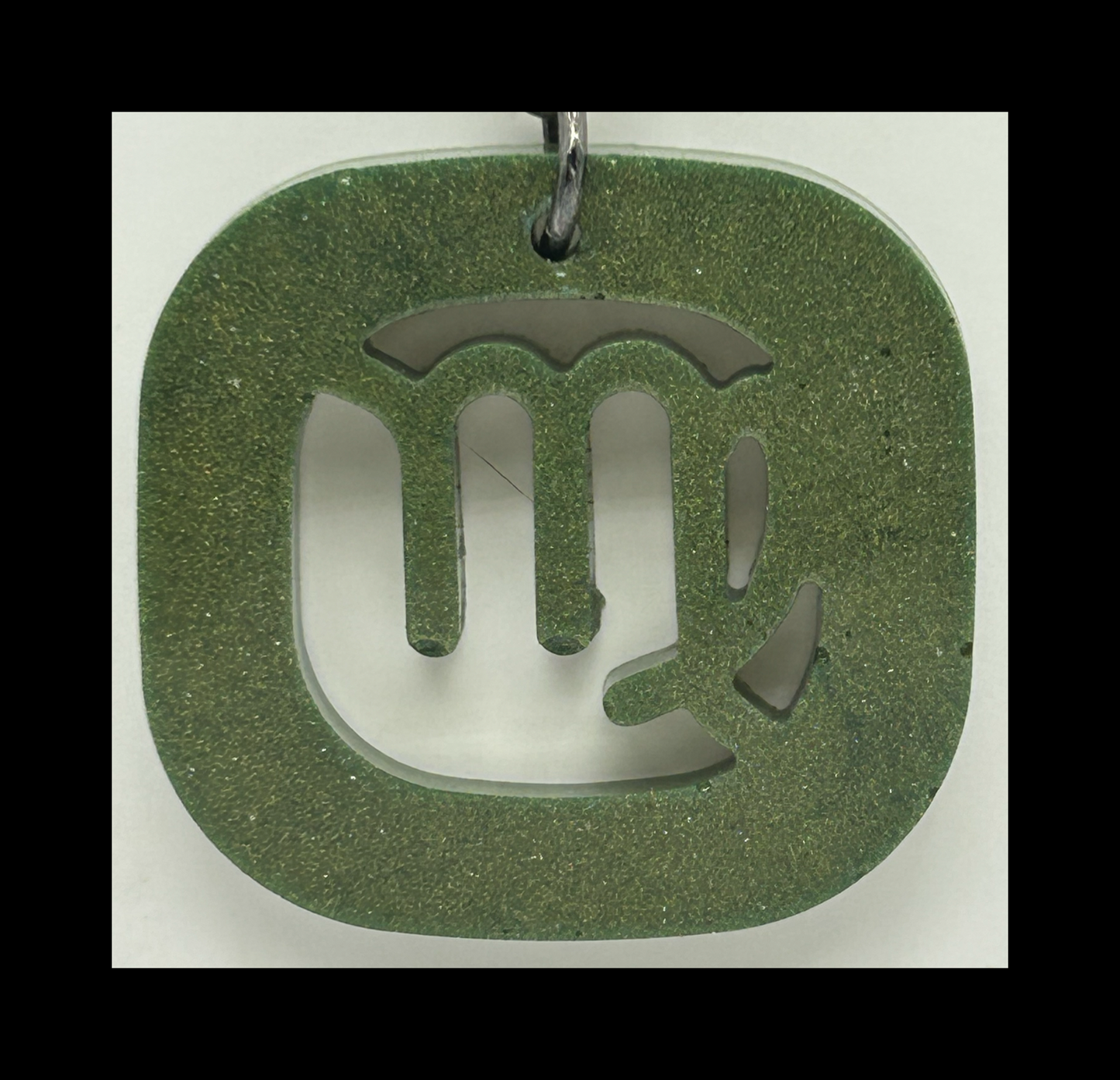 Basil resin zodiac Keychains