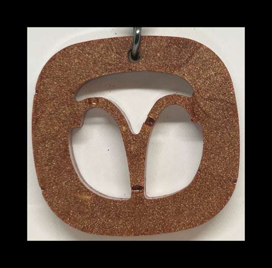 Bronze resin zodiac keychains
