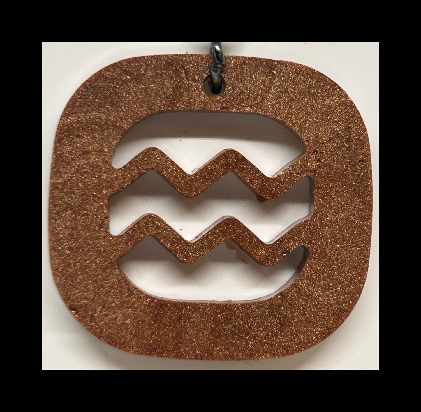 Bronze resin zodiac keychains