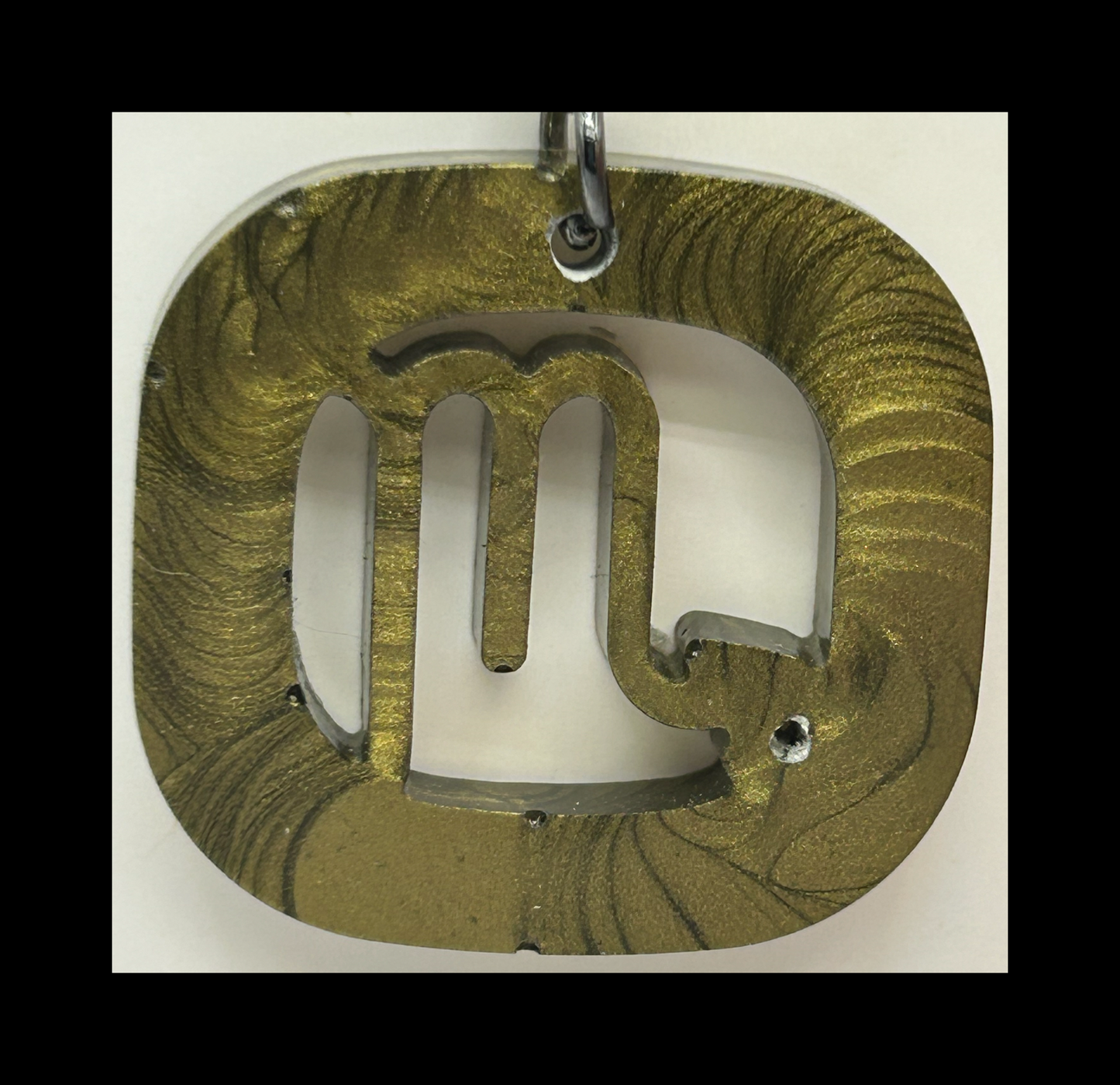 Dark chocolate resin zodiac keychains