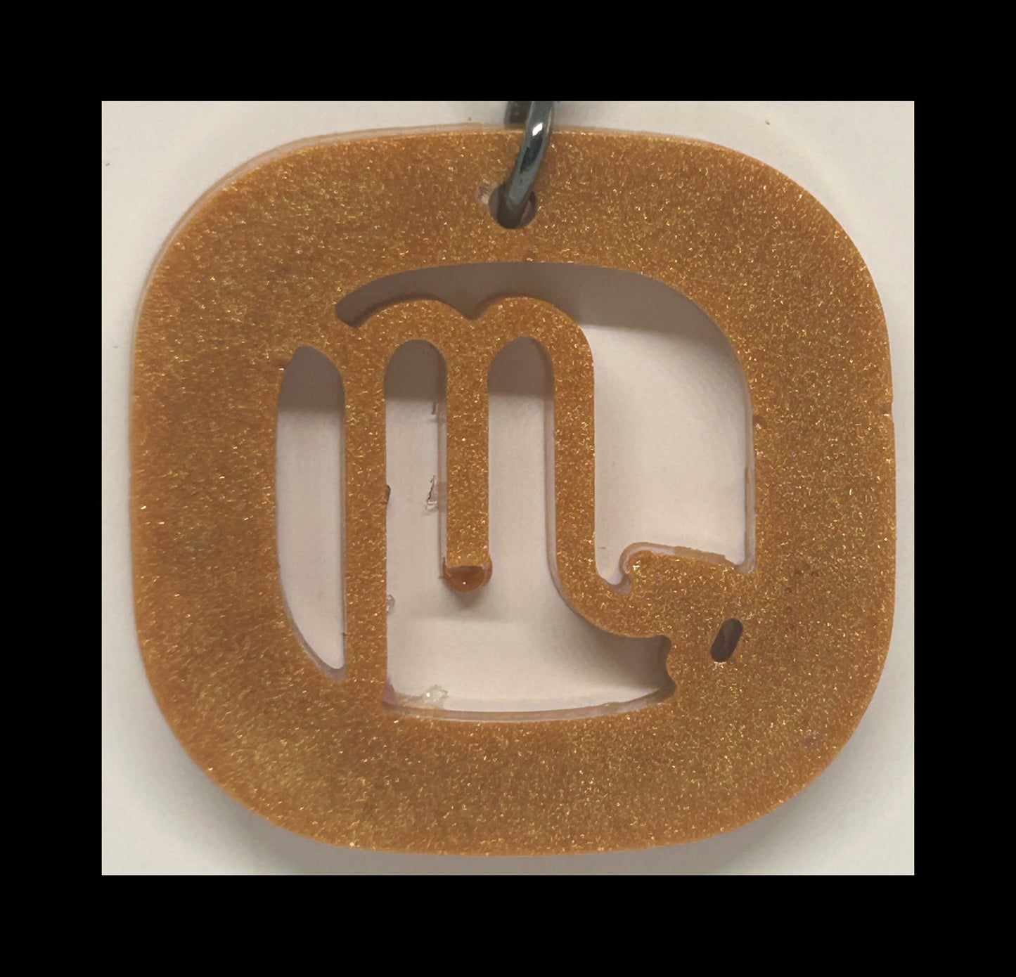 Sandstone resin zodiac keychains