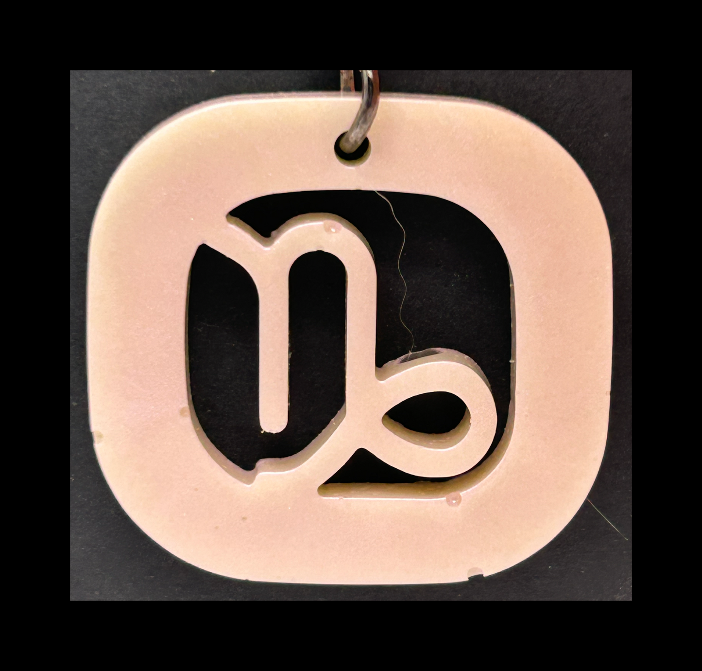 Ghost black resin zodiac keychains