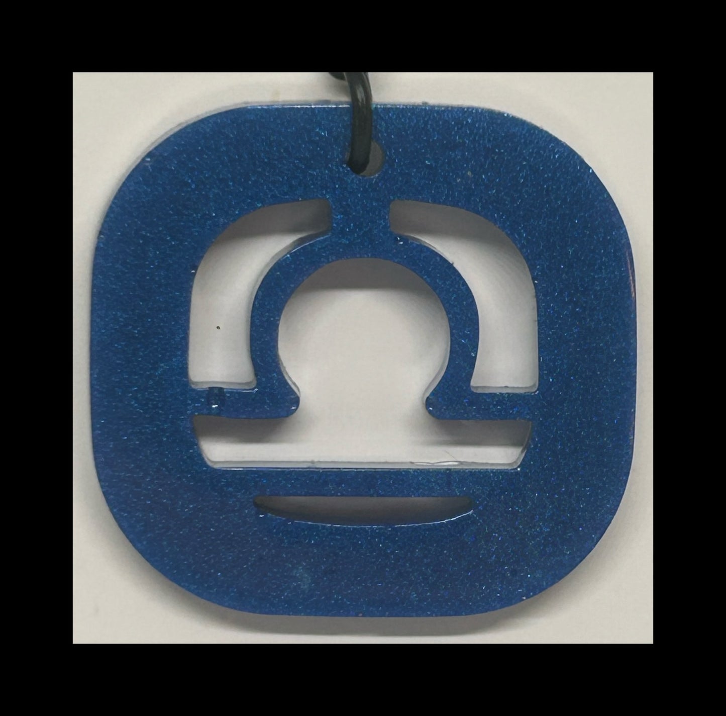 Denim resin zodiac Keychains