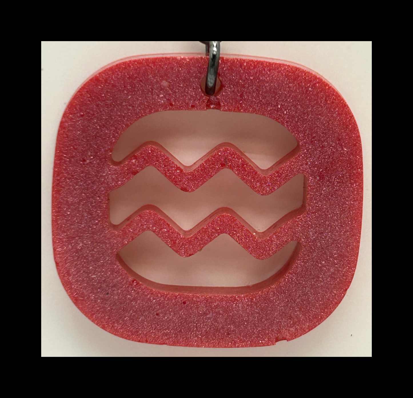 Red cherry resin zodiac keychains