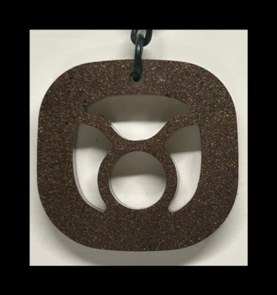 Coffee bean resin zodiac Keychains