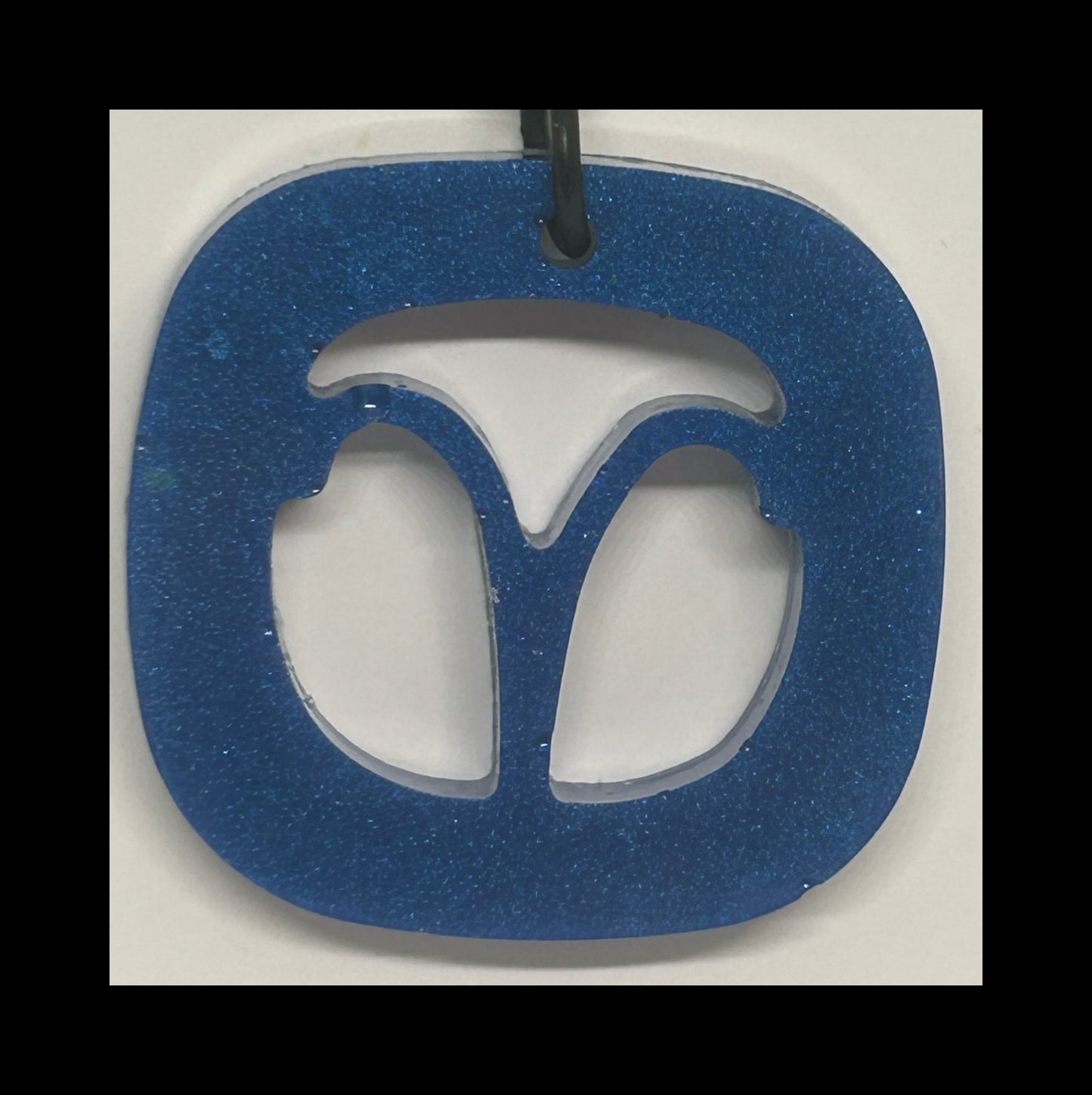 Denim resin zodiac Keychains