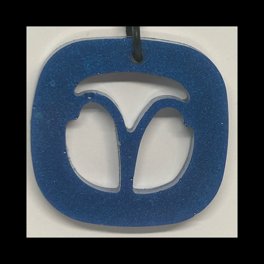 Denim resin zodiac Keychains