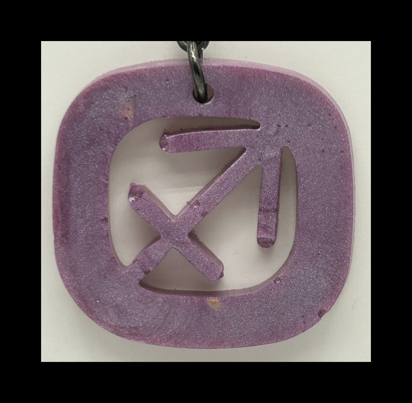 Light plum resin zodiac Keychains