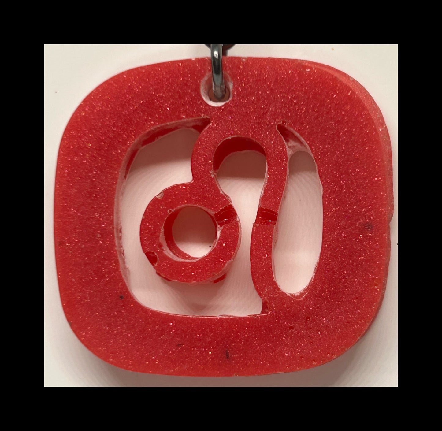 Amaranth resin zodiac keychains