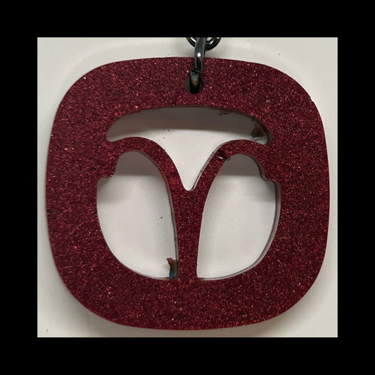 Old wine resin zodiac keychains