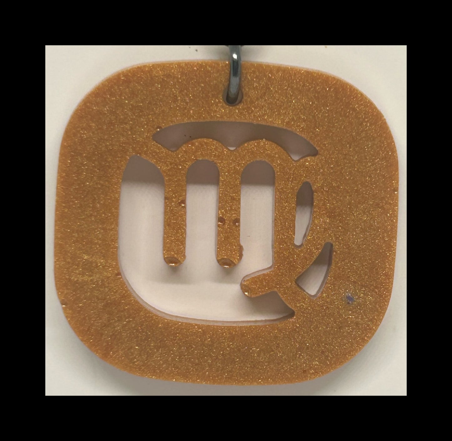 Sandstone resin zodiac keychains