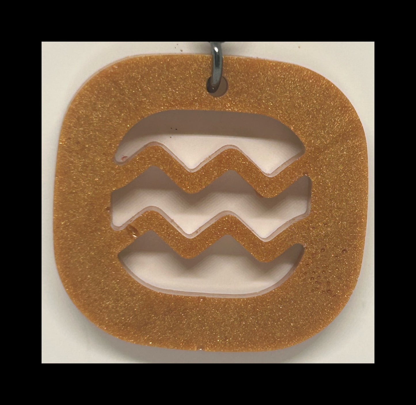 Sandstone resin zodiac keychains