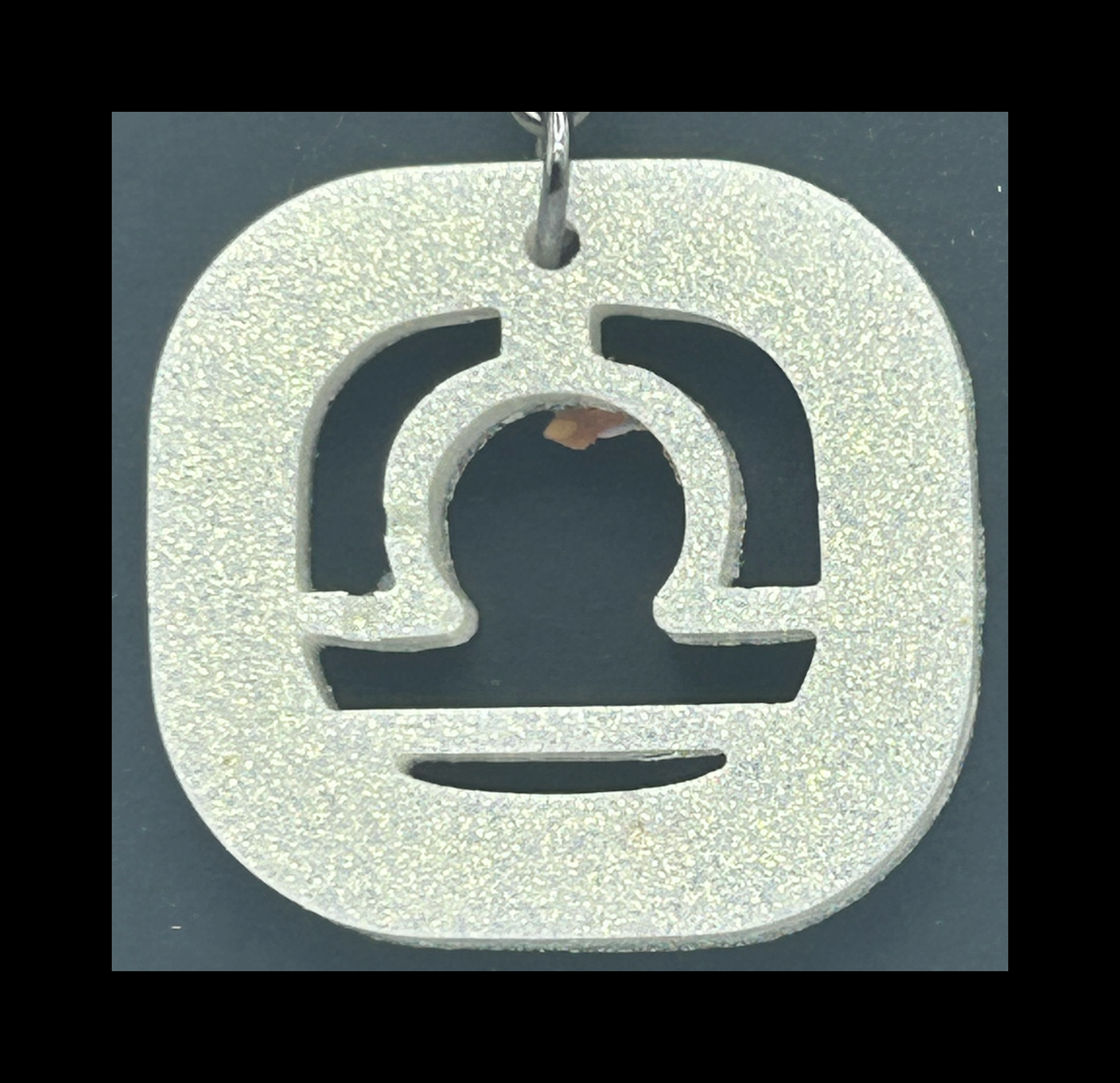 Ocean storm blue resin zodiac Keychains