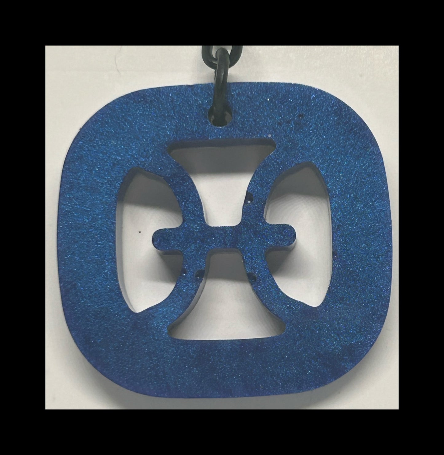 Lavender blue resin zodiac keychains
