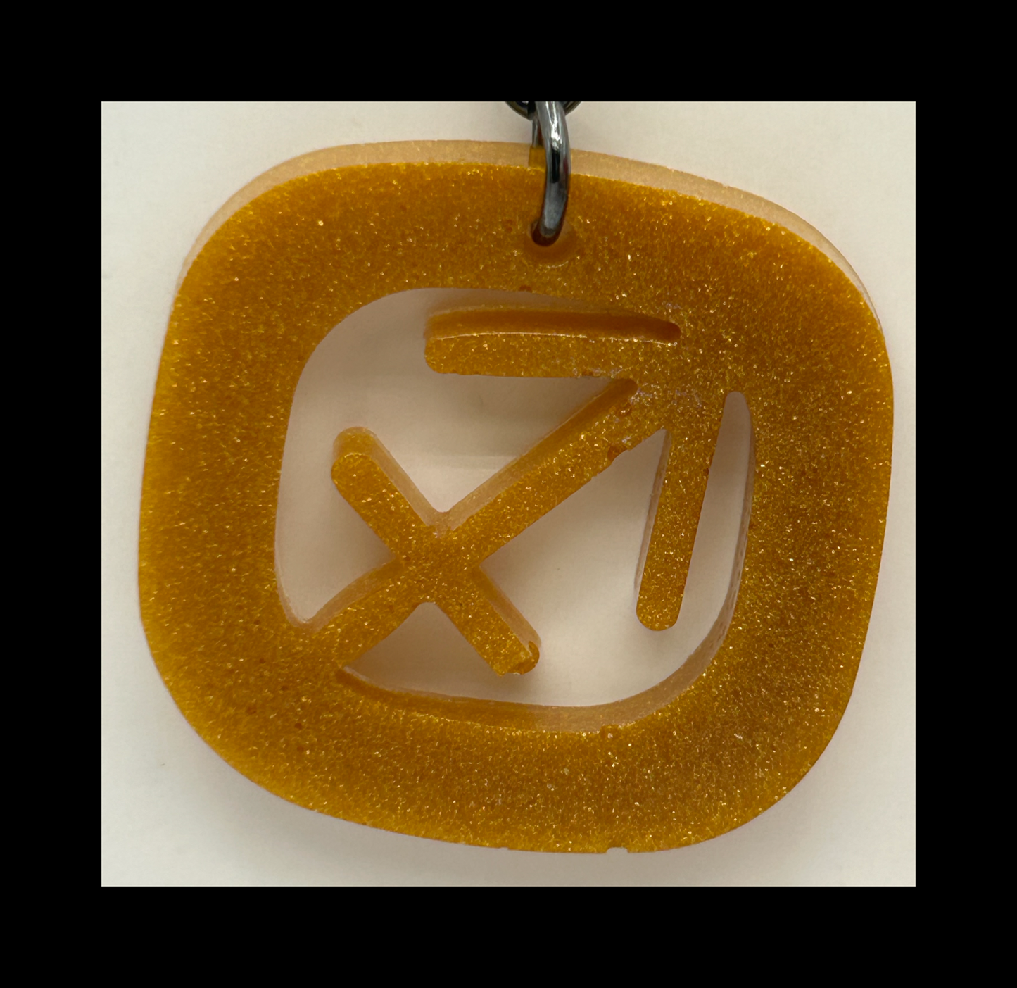 Ancient mirror resin zodiac keychains