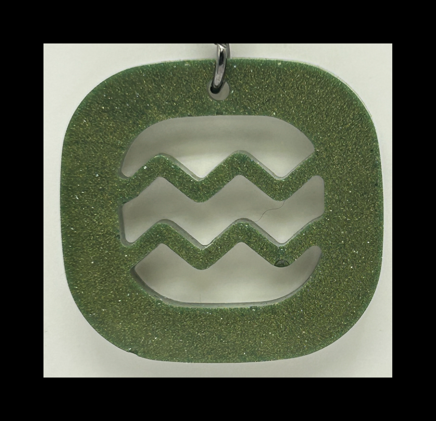 Basil resin zodiac Keychains