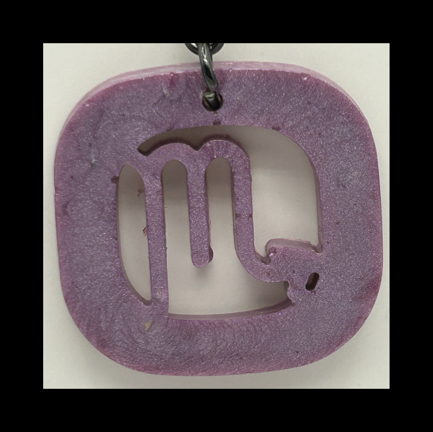 Light plum resin zodiac Keychains