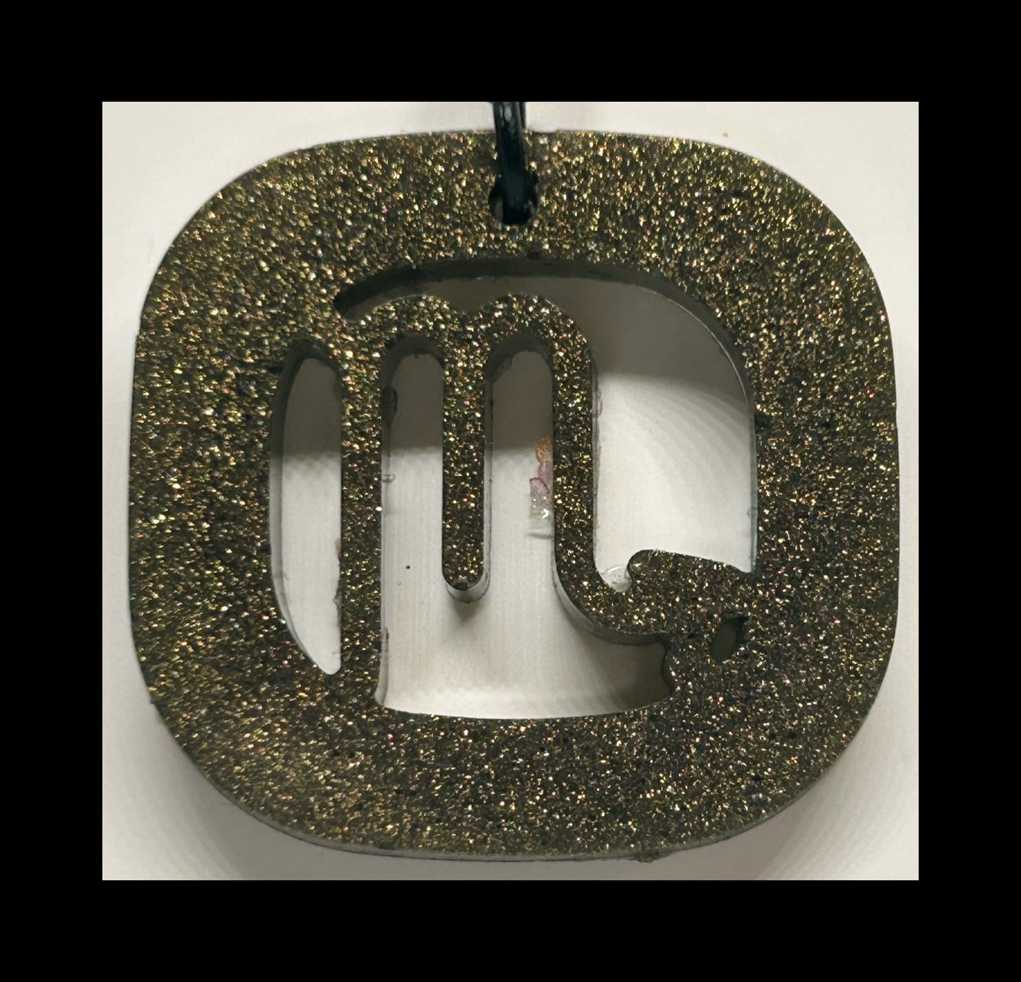 Rustic metal resin zodiac keychains