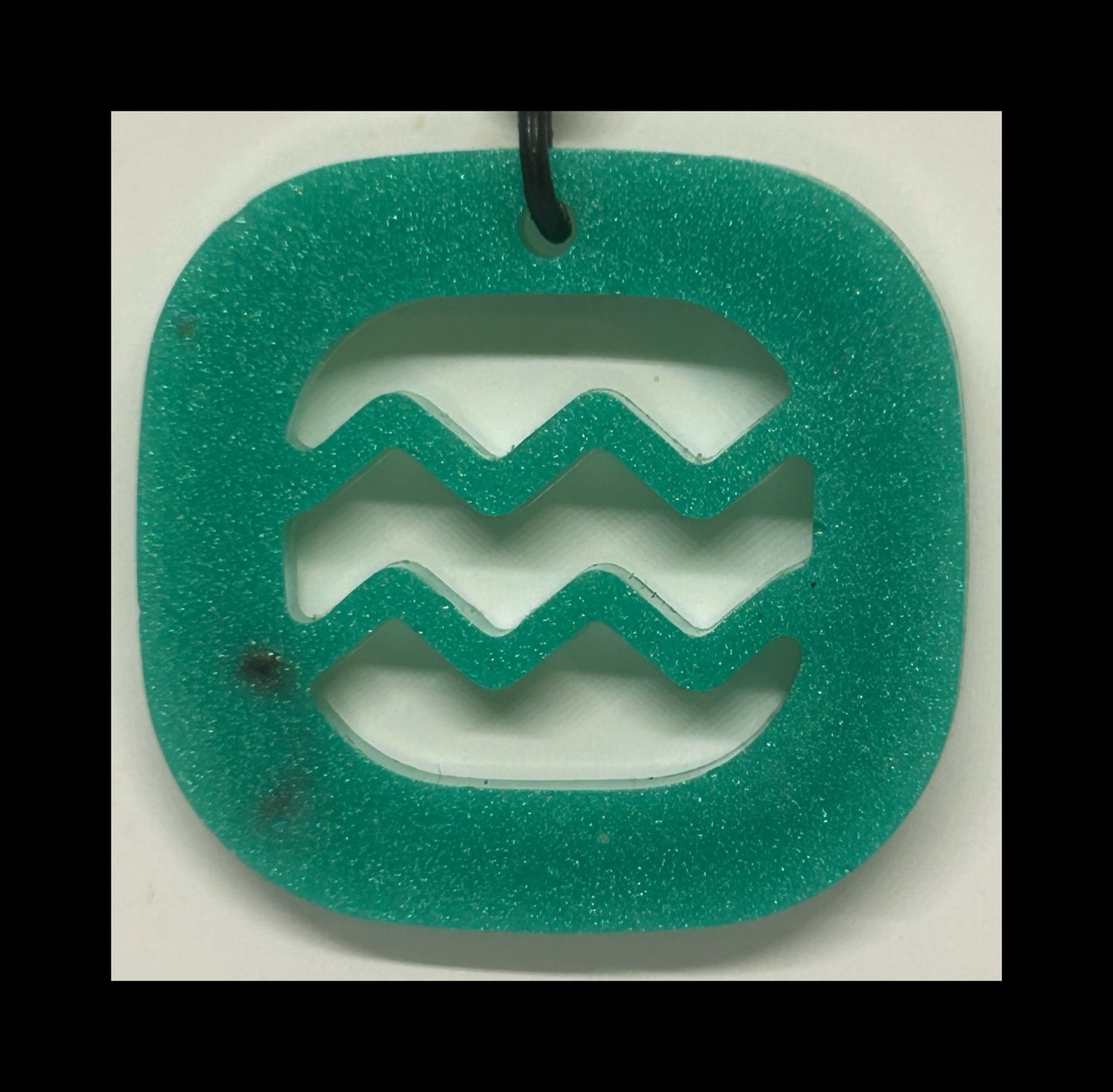 Aqua resin zodiac Keychains