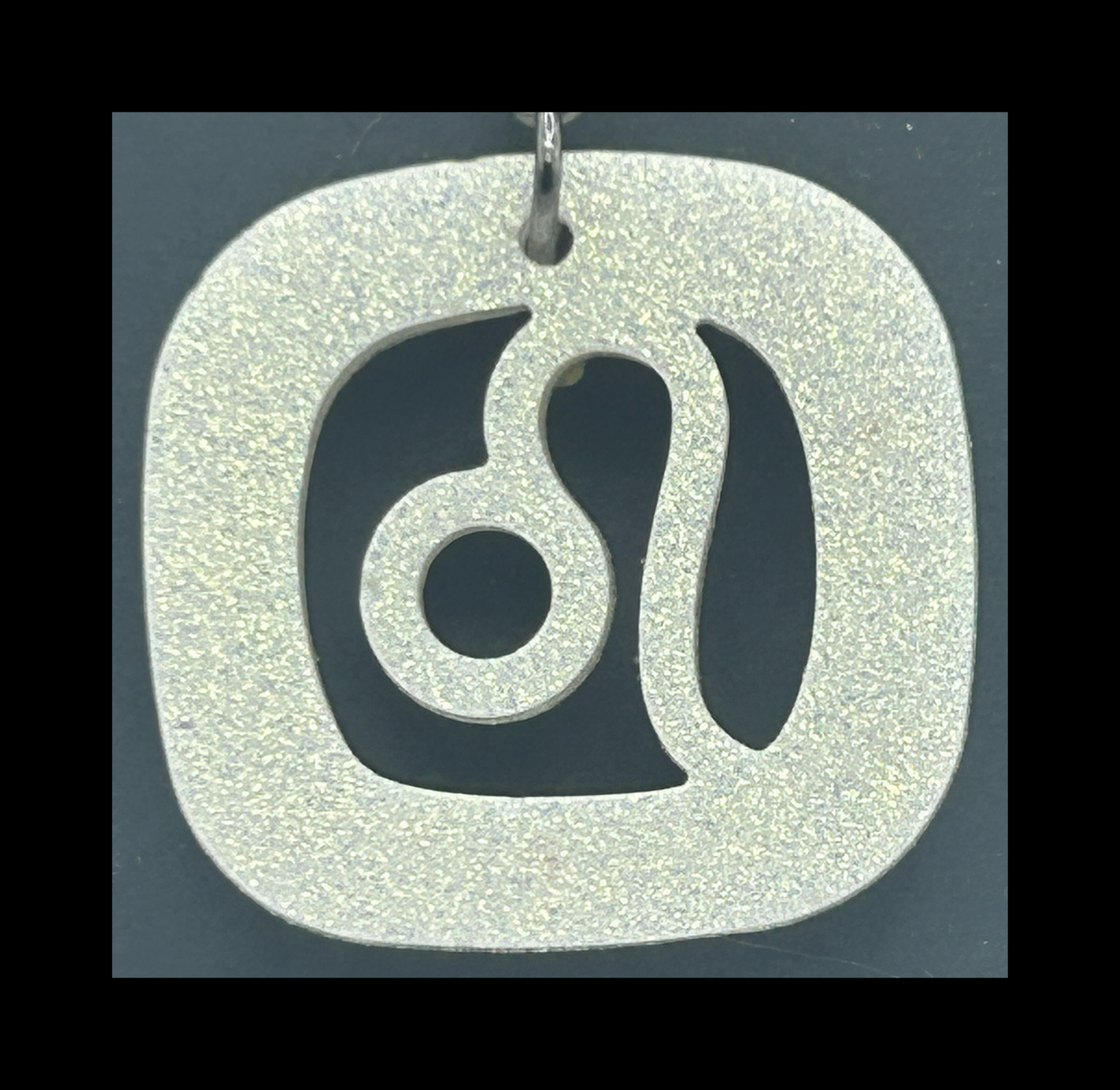 Ocean storm blue resin zodiac Keychains