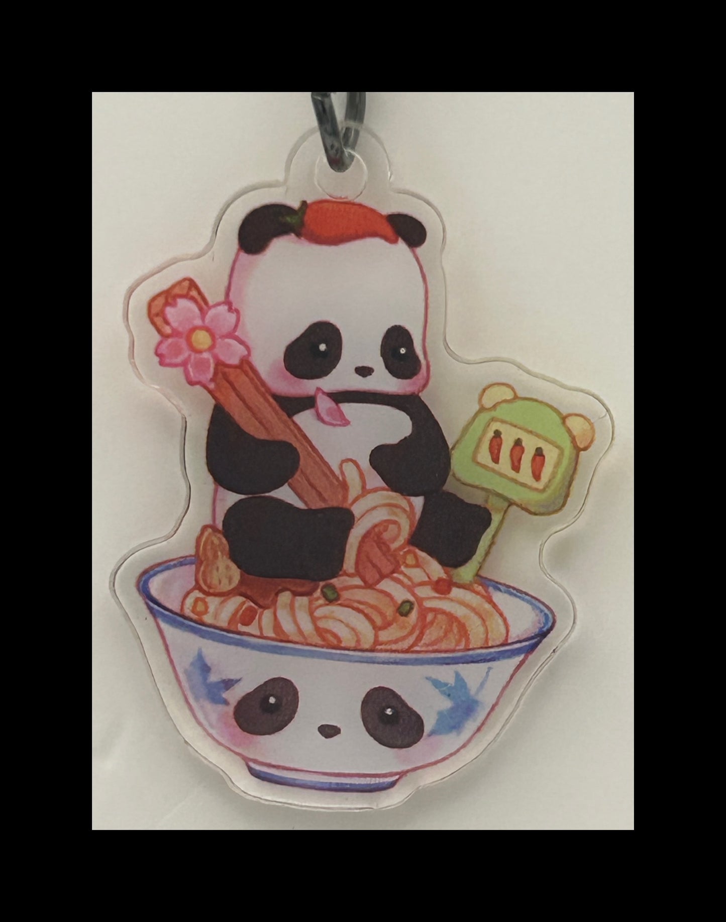 Acrylic panda keychains
