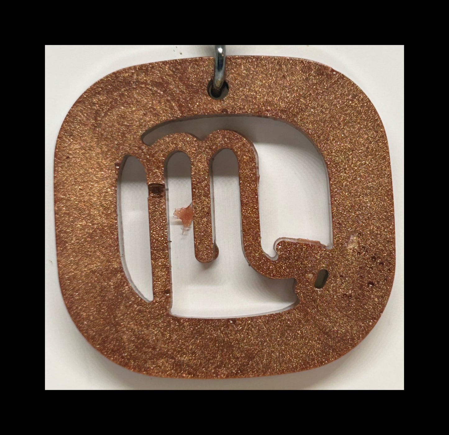 Bronze resin zodiac keychains