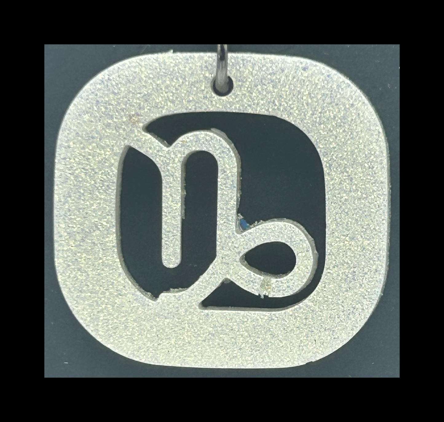Ocean storm blue resin zodiac Keychains