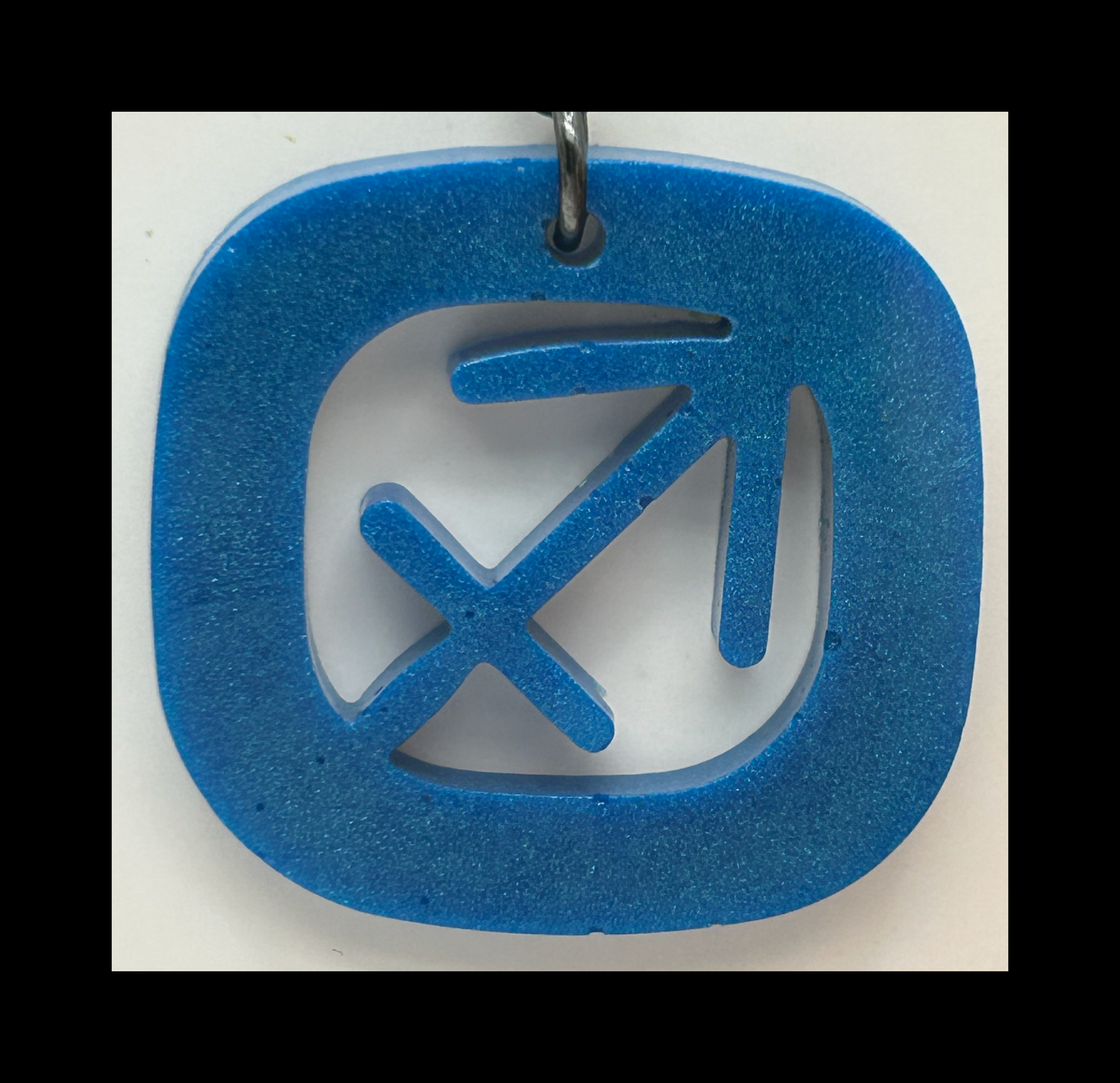Calm see resin zodiac keychains