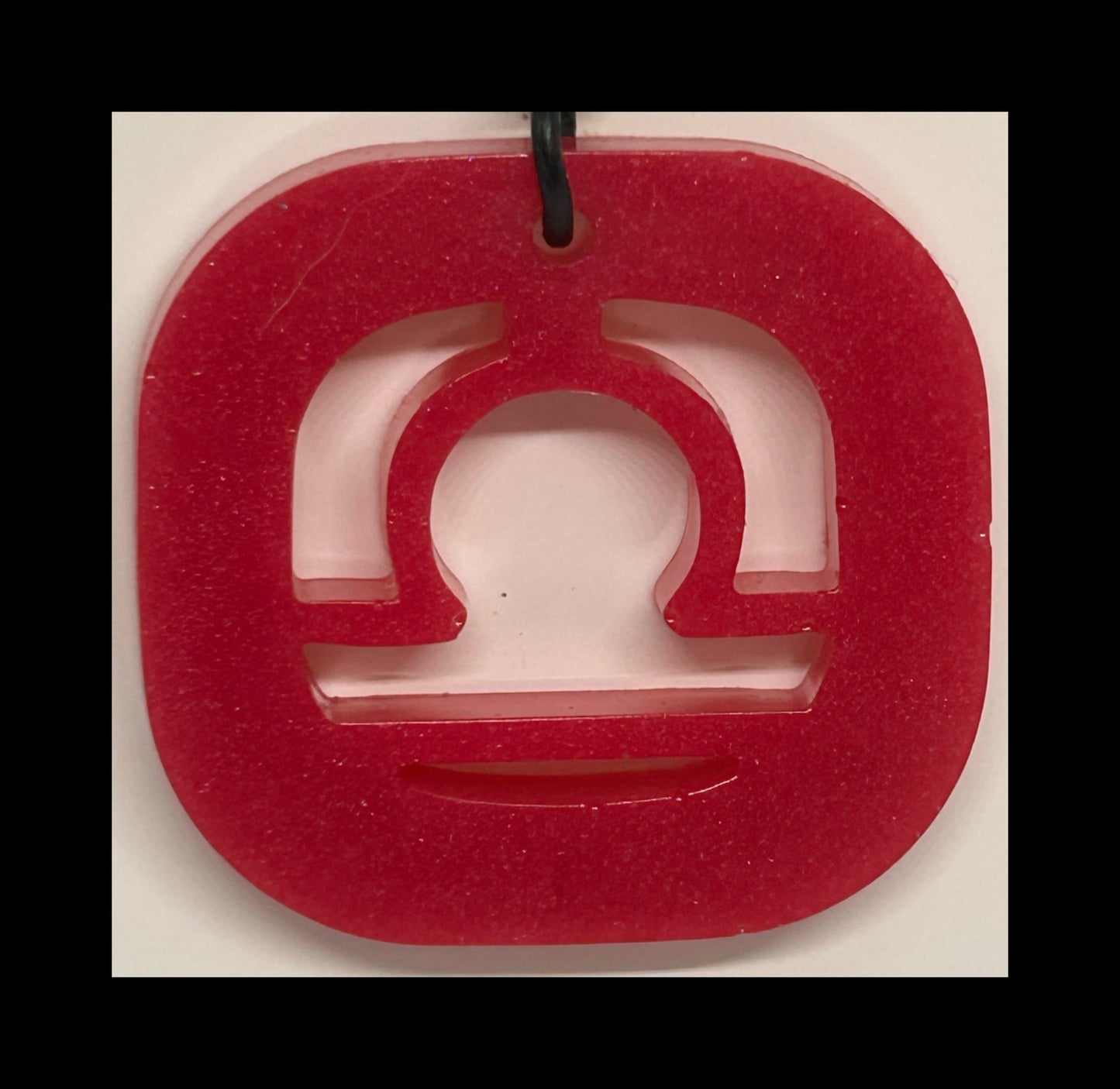 Rose red resin zodiac Keychains
