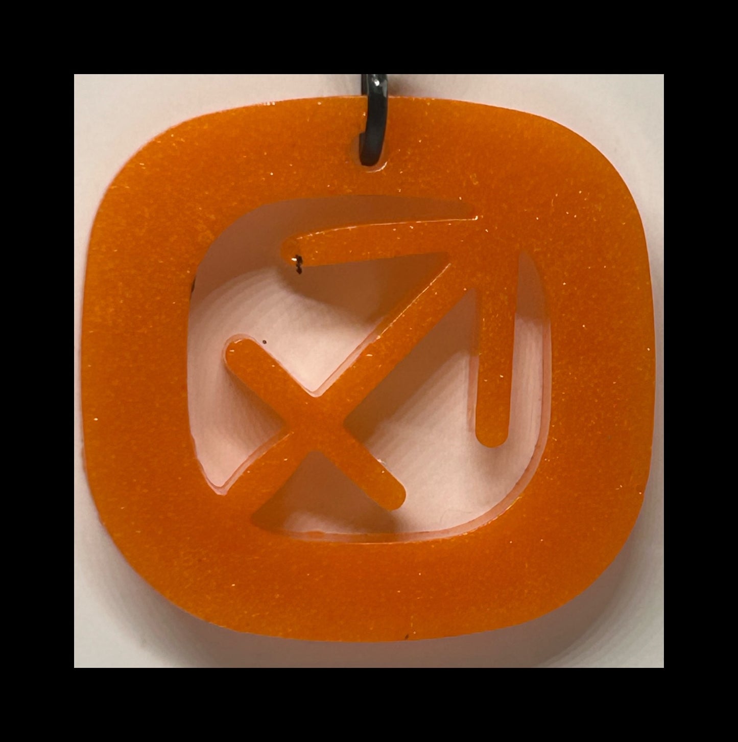 Flame resin zodiac Keychains