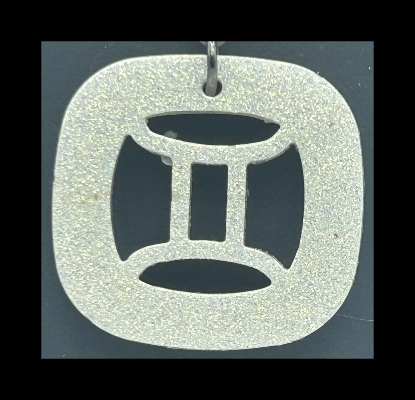 Ocean storm blue resin zodiac Keychains