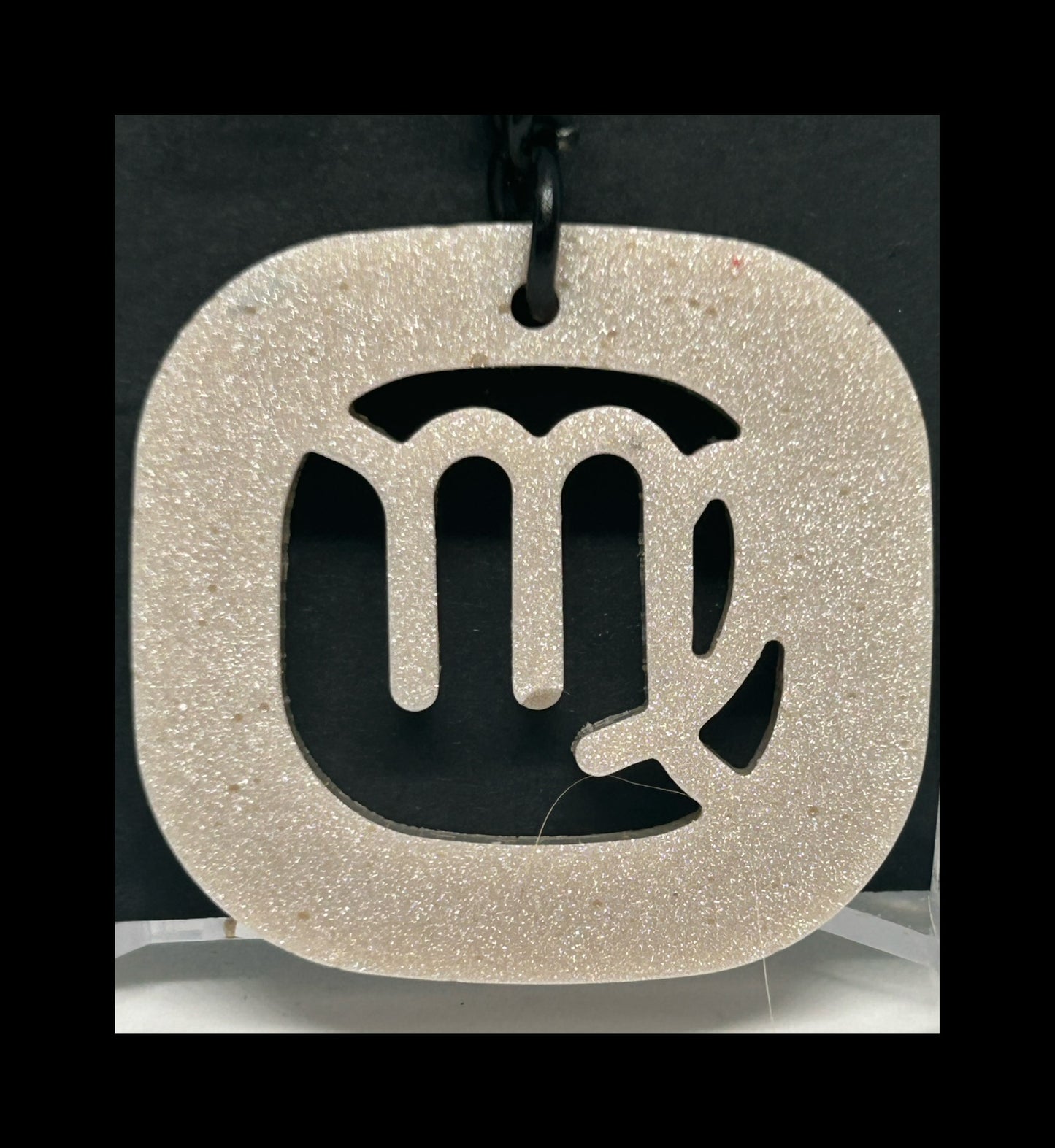 Pearl resin zodiac keychains