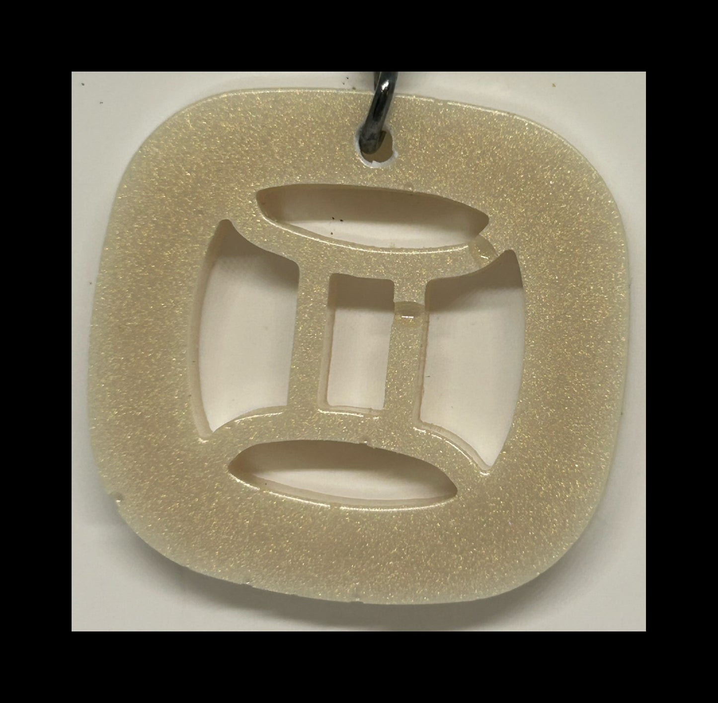 Ghost silver resin zodiac Keychains