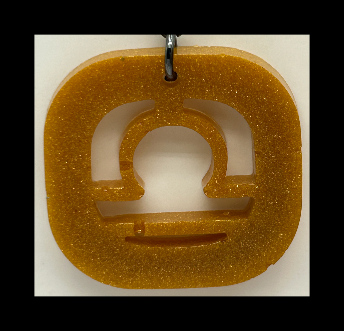 Ancient mirror resin zodiac keychains