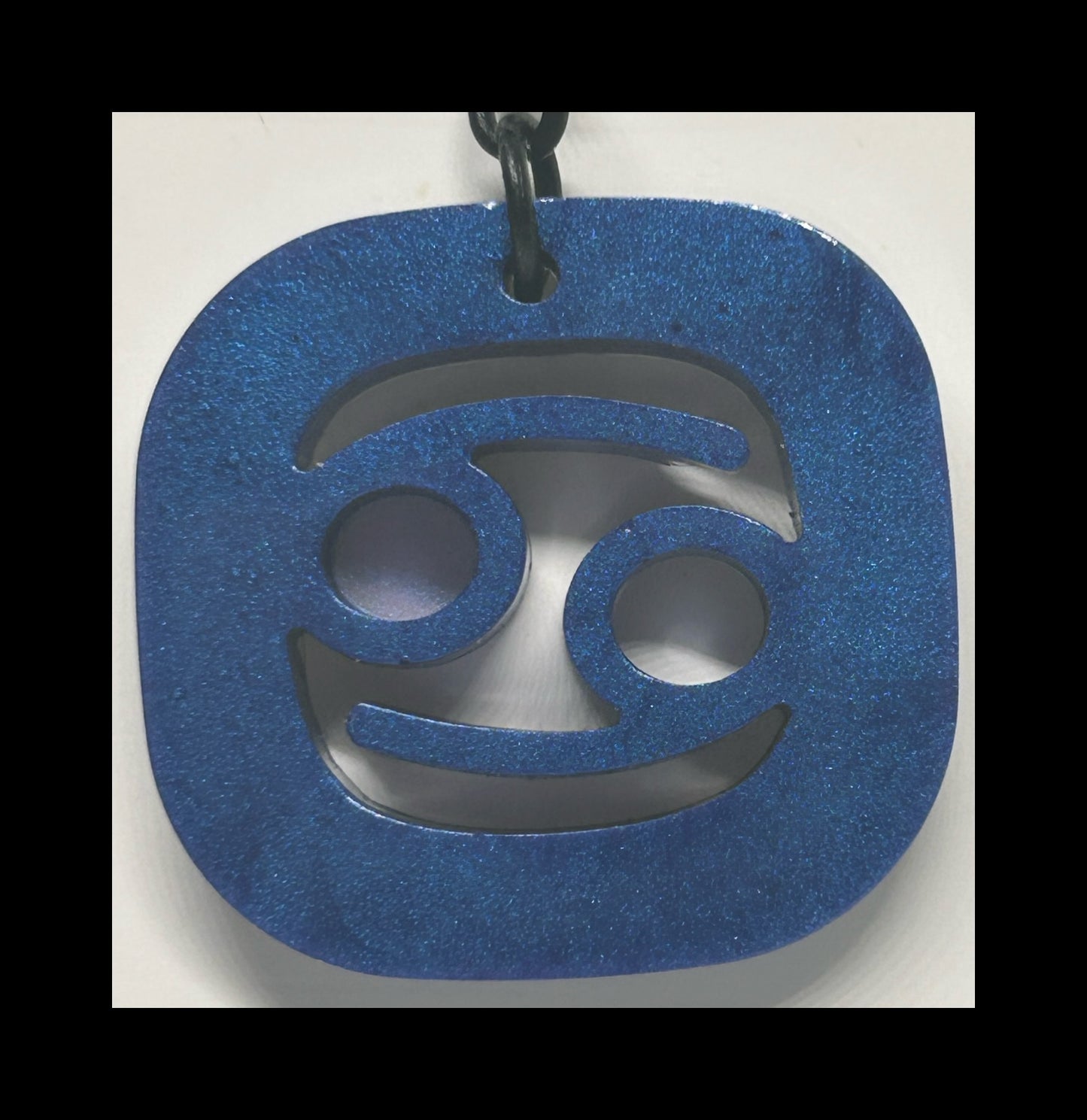 Lavender blue resin zodiac keychains