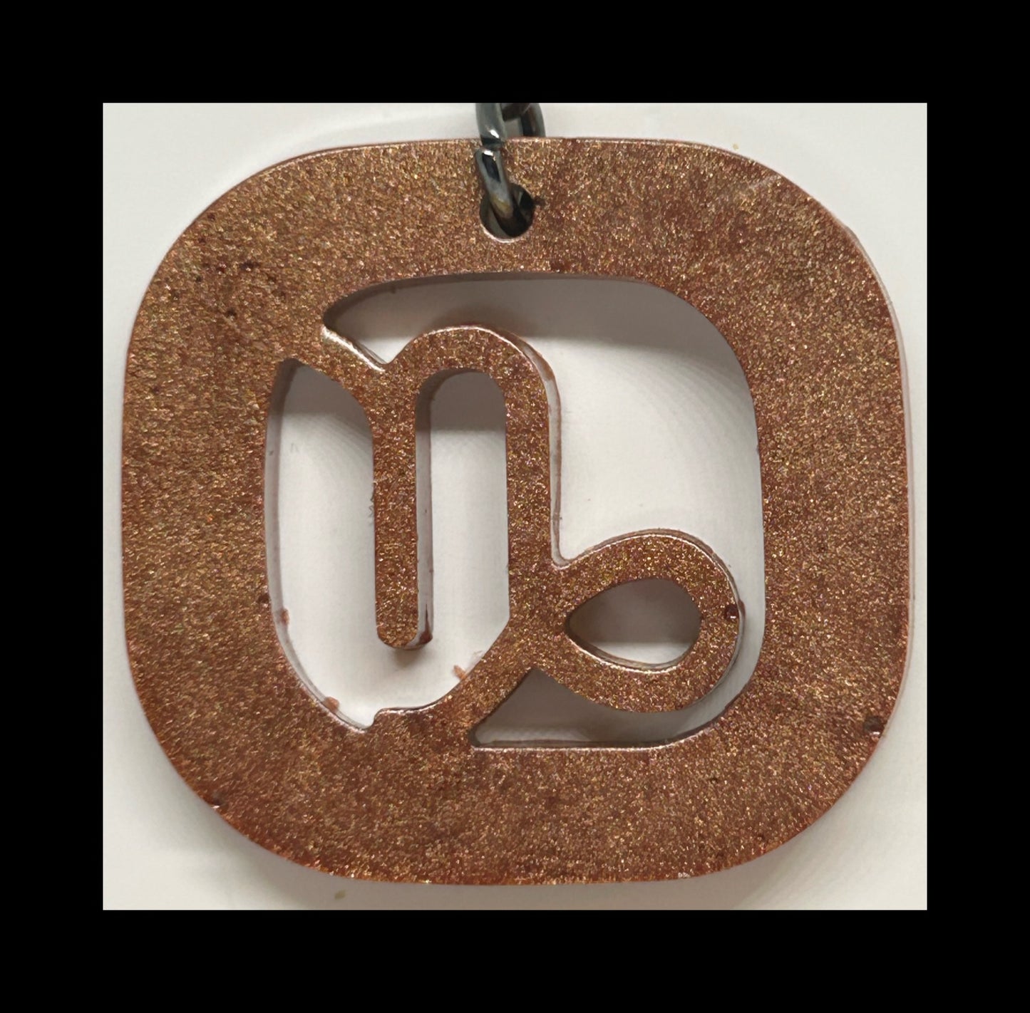 Bronze resin zodiac keychains