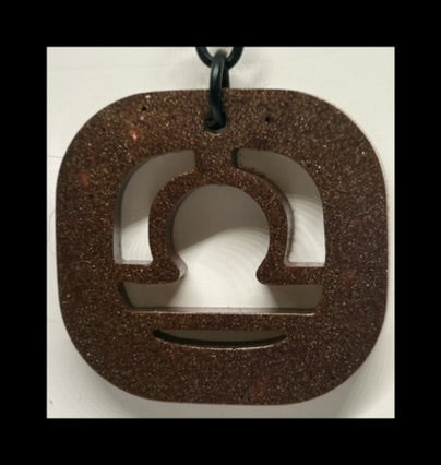 Coffee bean resin zodiac Keychains